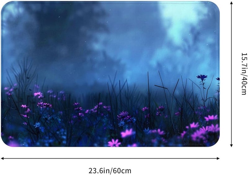 حصيرة باب فيلد الزهور البرية في الليل 16x24 للداخل والخارج - Image 2
