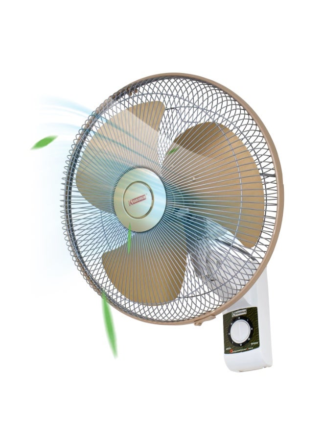 خليجية مروحة حائط 16 بوصة، حبل سحب مزدوج، 3 سرعات، تذبذب واسع، ضمان لمدة سنتين، 60 واط، مروحة شديدة التحمل، KALASH-400 للاستخدام المنزلي والتجاري، ضمان لمدة سنتين. - Image 1