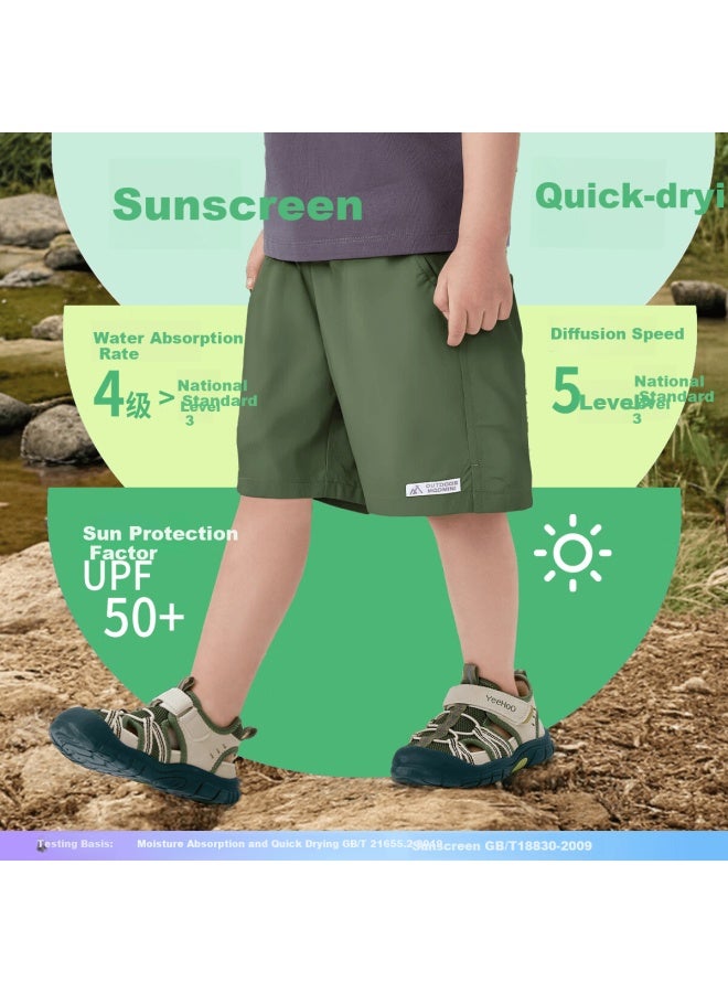 Mqdmini Children's Quick-dry Shorts, Boys And Girls Sports Casual Shorts, Versatile Shorts For Young Kids, Lightweight Summer Wear