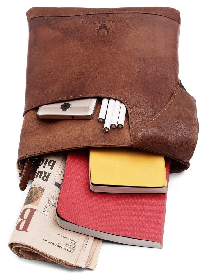 WildHorn Sling Crossbody Bag for Men, Stylish Chest Shoulder Bag for Men Women, Adjustable Strap for Daily Commuting Travel Outdoor Activities (TAN) - Image 4
