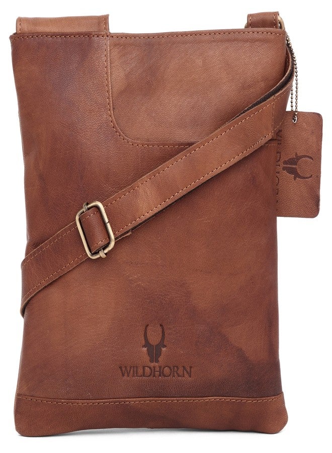 WildHorn Sling Crossbody Bag for Men, Stylish Chest Shoulder Bag for Men Women, Adjustable Strap for Daily Commuting Travel Outdoor Activities (TAN) - Image 1