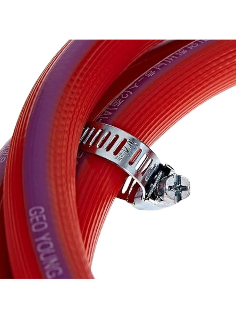 ARTC ARTC Premium Italian Gas Hose With 2-Clips, 3m & 6m Flexible, High-Quality Rubber Hose For Gas Stoves, Grills And Appliances (Made in Italy) (3m)  - Image 4
