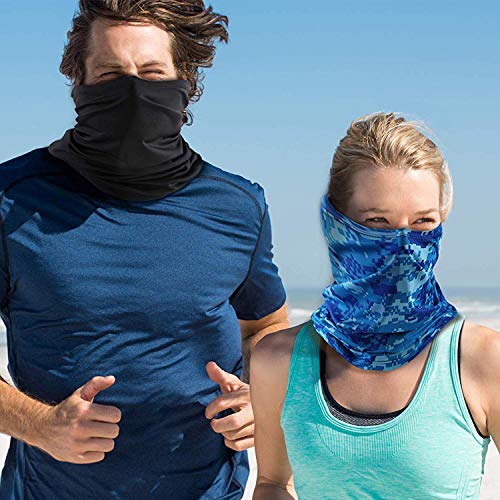 Geyoga 6 Pieces Winter Face Mask for Men UV Protection Mask Sunscreen Breathable Windproof Neck Gaiters Scarf Fishing Cycling Running (Simple Colors) - Image 5