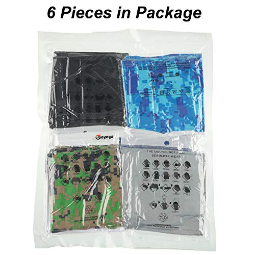 Geyoga 6 Pieces Winter Face Mask for Men UV Protection Mask Sunscreen Breathable Windproof Neck Gaiters Scarf Fishing Cycling Running (Simple Colors) - Image 2