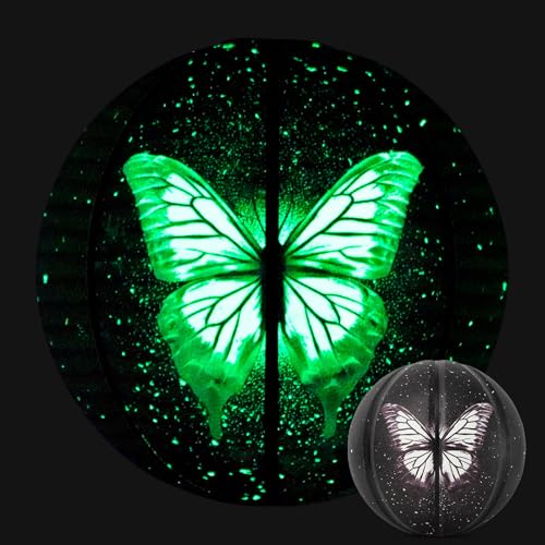 Kuangmi Butterfly Basketball Glow in The Dark Basket Ball Luminous Glowing Official Streetball Size 7 295 Made for Indoor and Outdoor Basketball Games - Image 1