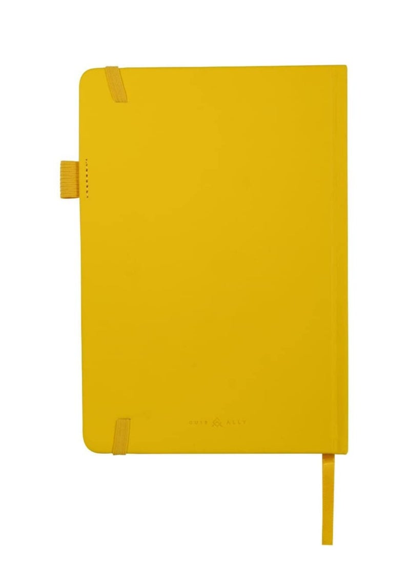 CUIR ALLY - Cuir Ally Dexter Smart Erasable & Reusable Notebook (Yellow), For Goals & Time Management, Includes Pen - Image 1