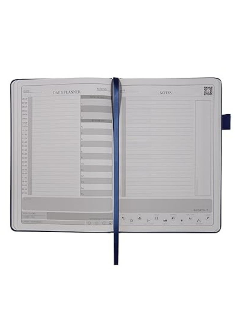 CUIR ALLY - Cuir Ally Dexter Smart Erasable & Reusable Notebook (Yellow), For Goals & Time Management, Includes Pen - Image 1