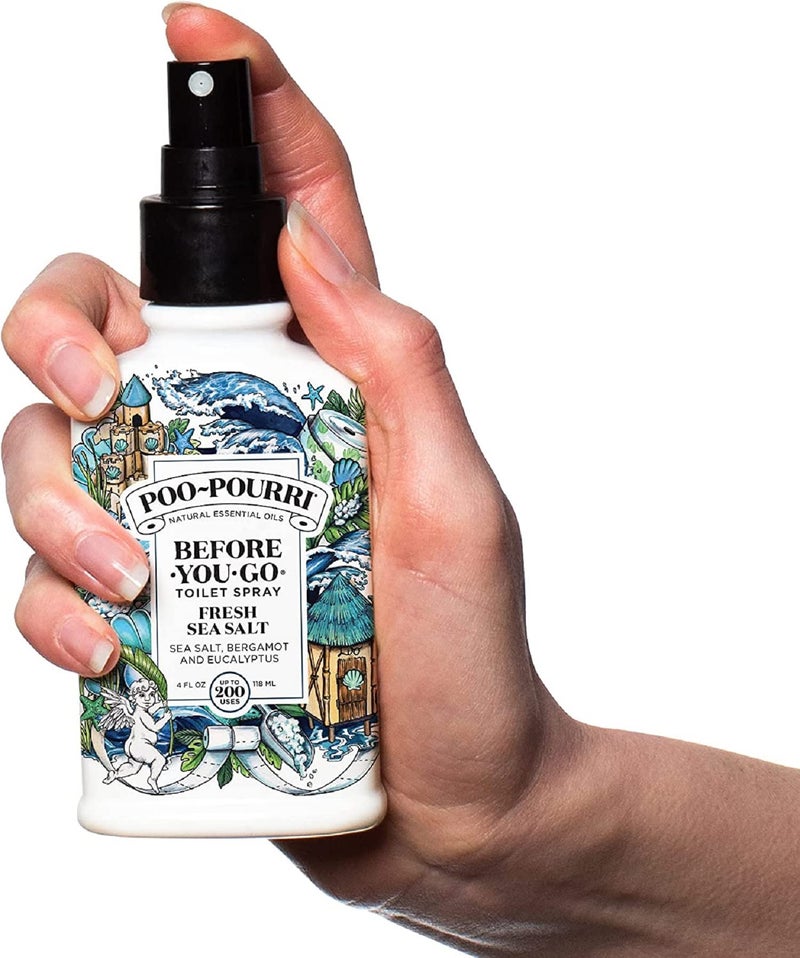 بوو - بوري Before-You-Go Toilet Spray, Fresh Sea Salt, 4 Fl Oz - Sea Salt, Bergamot and Eucalyptus - Image 4