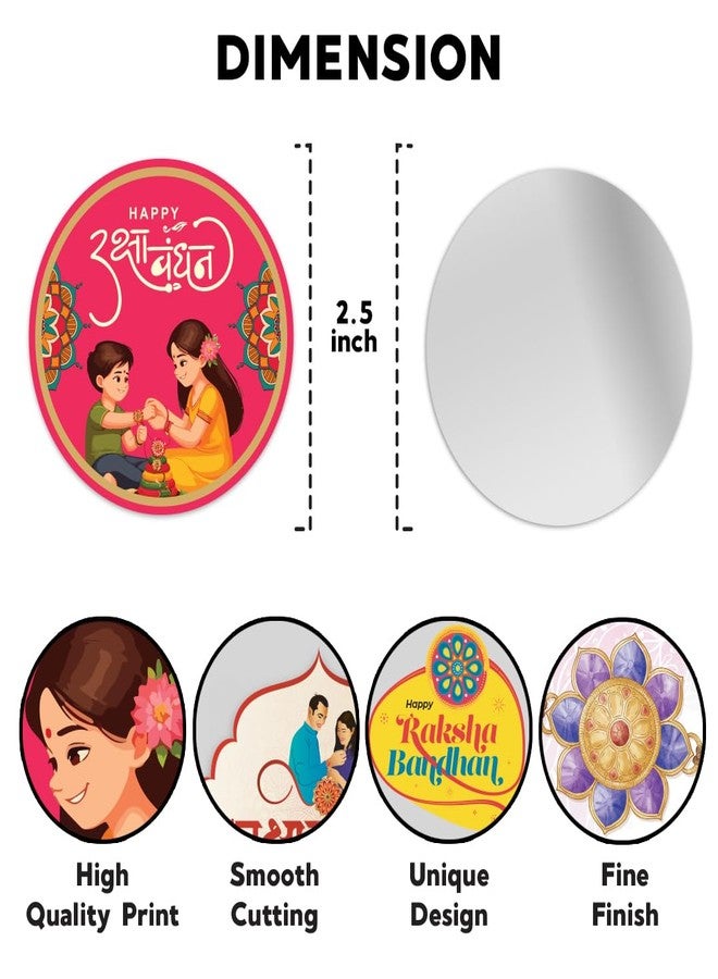 Festiko® Happy Raksha Bandhan Stickers (Set of 40 Pcs), Rakhi Gift Stickers, Stickers for Rakhi - Image 2
