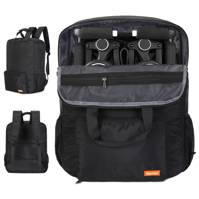 Mactso Stroller Travel Bag Compatible with GB Pockit and GB Pockit Air Plus All Terrain, Lightweight Stroller Travel Backpack for Airplane (Black, M) - Image 1