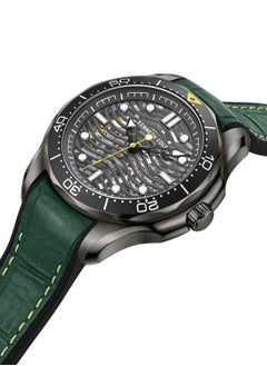 Kenneth Cole Men's Fashion Analog Automatic Green Leather Watch KCWGR2220902 - 44mm  - Image 2