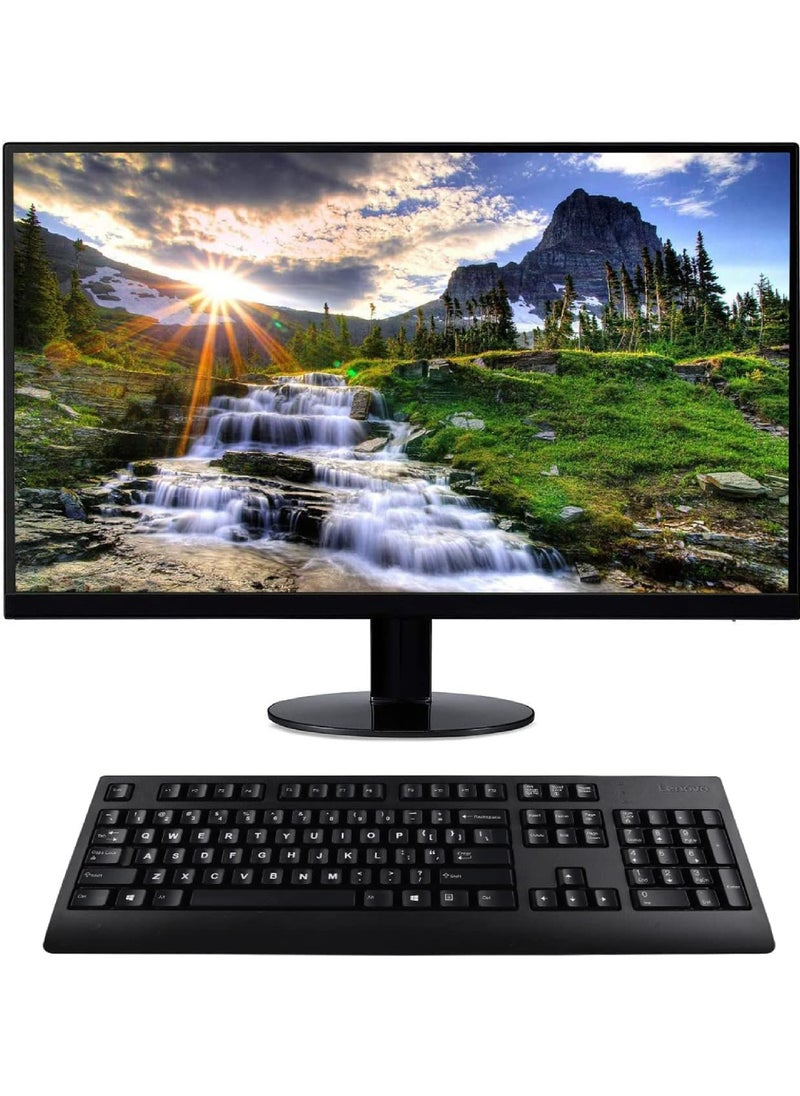 Rock Pow - 2 Pack Universal Arabic Keyboard Stickers Transparent Background with White Lettering for Computer Laptop Notebook Desktop Replacement Computer Keyboard Stickers - Image 1