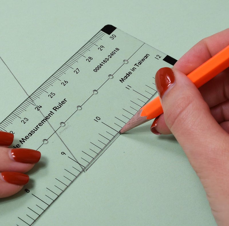 Learning Advantage -7752 Angle Measurement Ruler - Clear, Flexible and Adjustable Geometry Measuring Tool - Measure Angles to 360 Degrees and Lines to 12" - Image 2