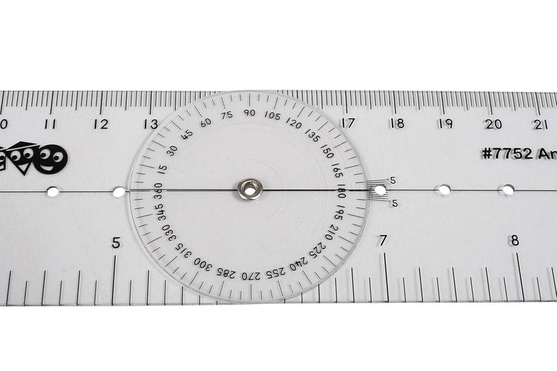 Learning Advantage -7752 Angle Measurement Ruler - Clear, Flexible and Adjustable Geometry Measuring Tool - Measure Angles to 360 Degrees and Lines to 12" - Image 5