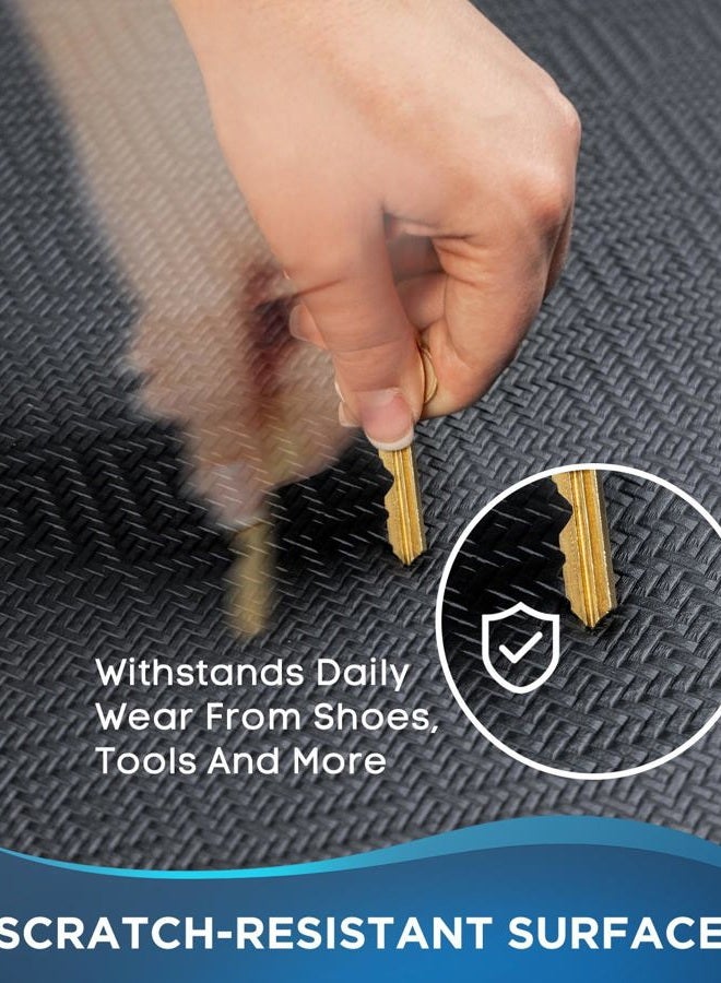 Ophanie Anti Fatigue Cushioned Mat, 9/10 inch Thick, Kitchen mats for Floor, Kitchen Rugs, Waterproof,Comfort Ergonomic Standing Mat for Office, Home, Sink, 20x32 Black Non-Slip Ridged Bottom - Image 5