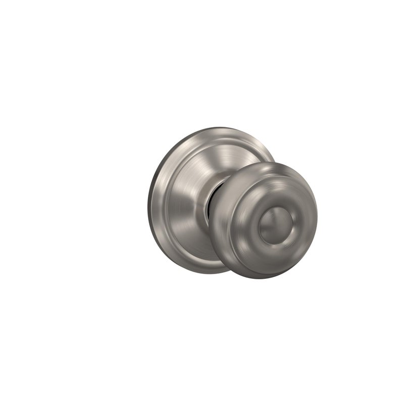 Schlage F10 GEO 619 Georgian Door Knob, Hall & Closet Passage Lock, Satin Nickel - Image 2