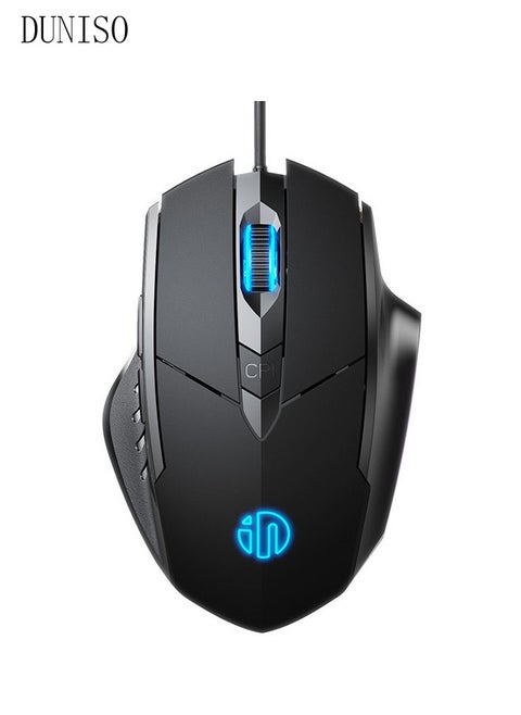 Wired RGB Gaming Mouse High Performance Mouse, 6 Buttons, 4 Color LED for Computer Notebook Laptop Office PC Home Black (13.5*9.5*5cm)