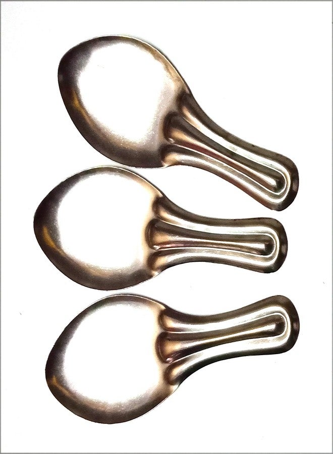 Blue Hut Stainless Steel Mini Rice Serving Spoon, 13 Cms(Set of 3) - Image 1