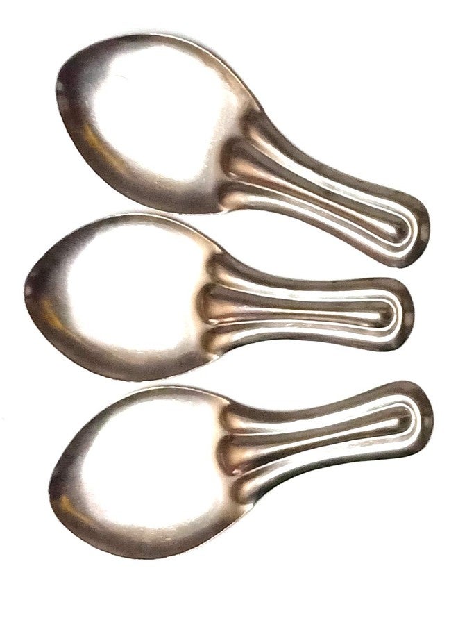 Blue Hut Stainless Steel Mini Rice Serving Spoon, 13 Cms(Set of 3) - Image 2