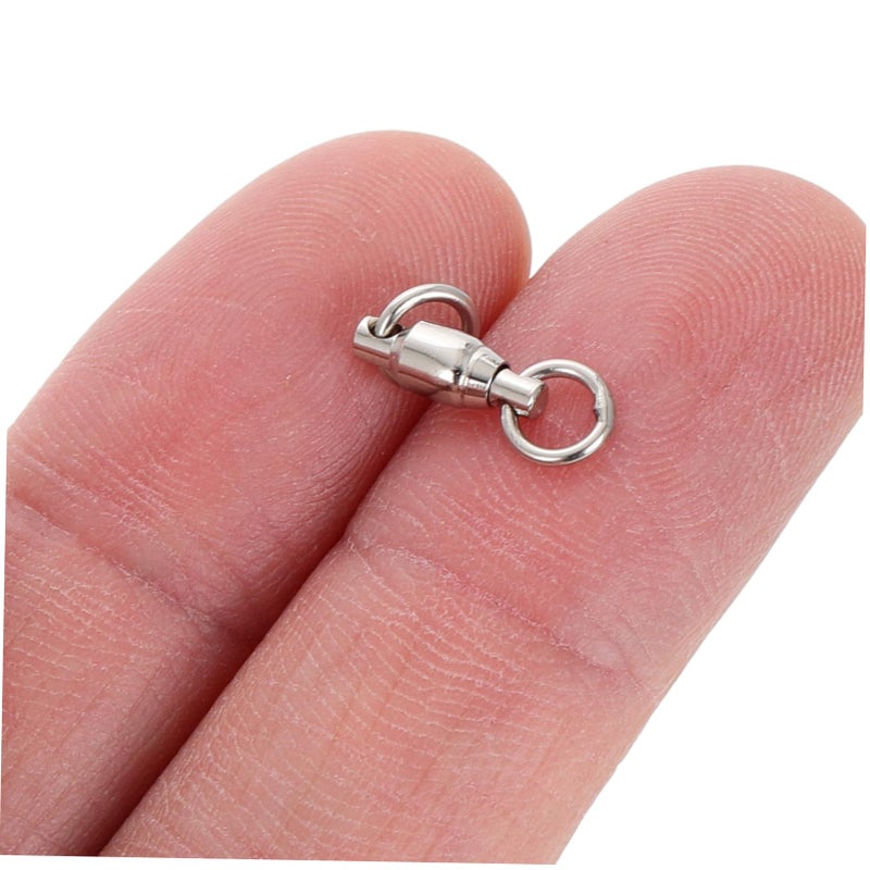 10Pcs Stainless Steel Barrel Swivels Fishing Tackle for Saltwater Freshwater Trolling Catfishing - Image 4