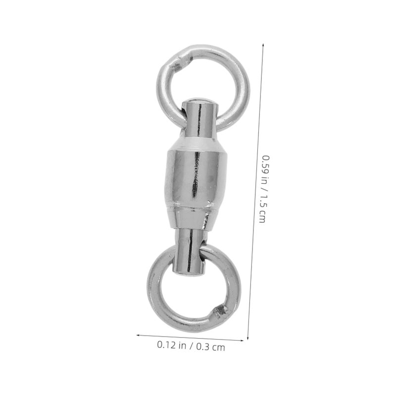 10Pcs Stainless Steel Barrel Swivels Fishing Tackle for Saltwater Freshwater Trolling Catfishing - Image 3