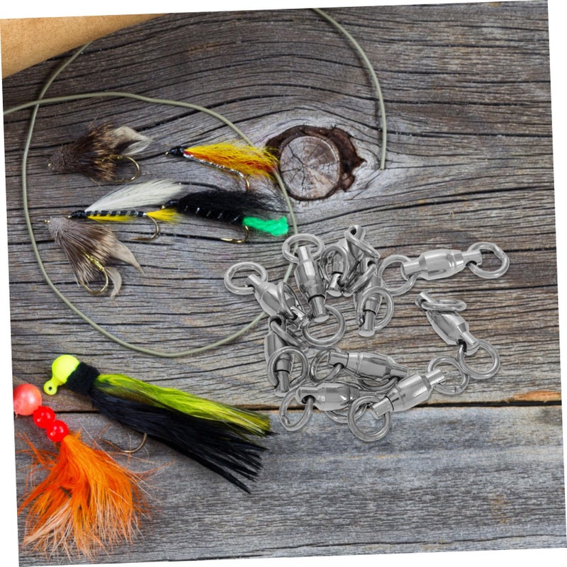 10Pcs Stainless Steel Barrel Swivels Fishing Tackle for Saltwater Freshwater Trolling Catfishing - Image 5