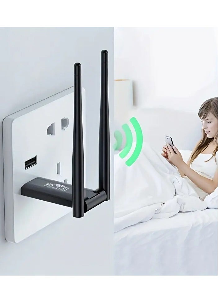 High-Power USB WiFi Repeater – 300Mbps Wireless Signal Extender with Dual Antennas – Long-Range WiFi Booster for Home & Office  - Image 4