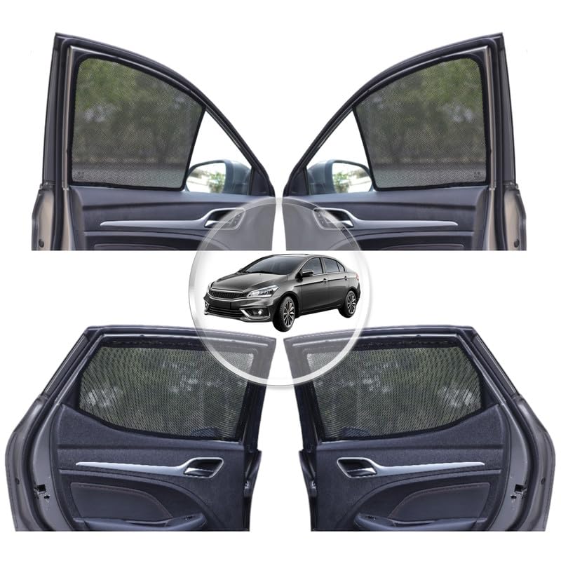 NEODRIFT 'NeoShade' Magnetic Car Sunshades for Maruti Suzuki Ciaz (Set of 4 - Front & Rear - Zipper Only on Rear Row)(UV Protection, Magnetic Grip, Privacy & Heat Control) - Image 1