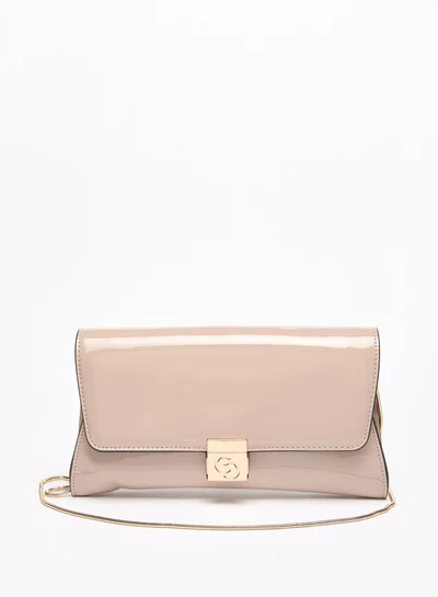 سيليست Women's Solid Crossbody Bag with Magnetic Closure and Chain Strap