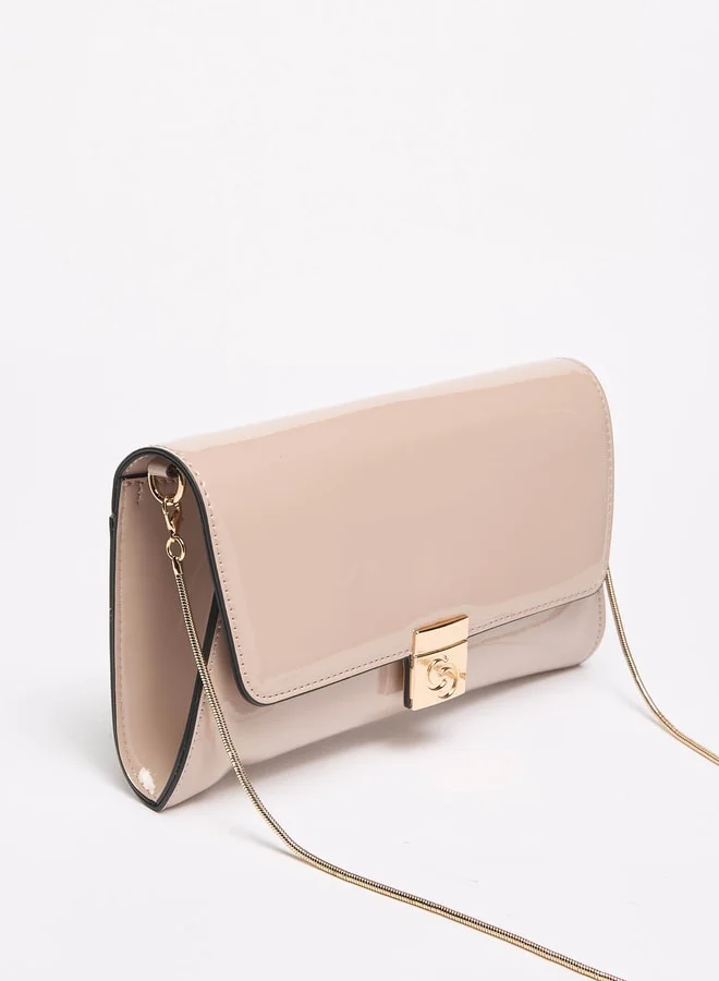 Celeste Women's Solid Crossbody Bag with Magnetic Closure and Chain Strap