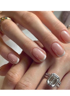 JOSQUEWNN Press On Nails ,Simple And Elegant: Short French White Nail Art Products With Removable False Nail Art Patches,Fake Acrylic Nails With Glue Kit.  - Image 2