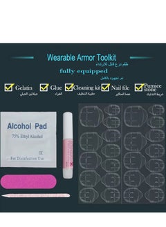 JOSQUEWNN Press On Nails ,Simple And Elegant: Short French White Nail Art Products With Removable False Nail Art Patches,Fake Acrylic Nails With Glue Kit.  - Image 4