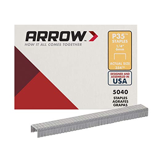 Arrow Fastener Arrow 354 P35 Heavy Duty Staples for Paper, Bags, Cardboard, and Crafts, 1/4-Inch Leg Length, 3/8-Inch Crown Size, 5040-Pack - Image 1