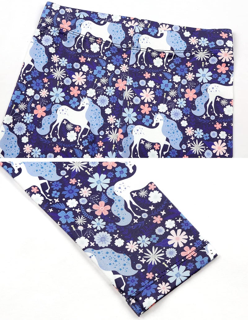 Quedoris Girls 3-Pack Printed Leggings Watermelon Unicorn/Cherry/Daisy Unicorn 130Y - Image 5