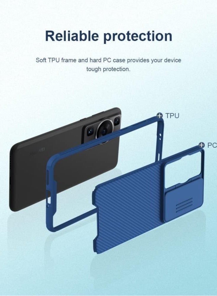 Nillkin جراب متوافق مع Huawei P60 Pro/ P60 مع جراب منزلق واقي لعدسة الكاميرا جراب هاتف واقٍ رفيع غير قابل للانزلاق لهاتف Huawei p60 pro 5g مقاس 6.67 بوصة 2023 (أزرق) - Image 4