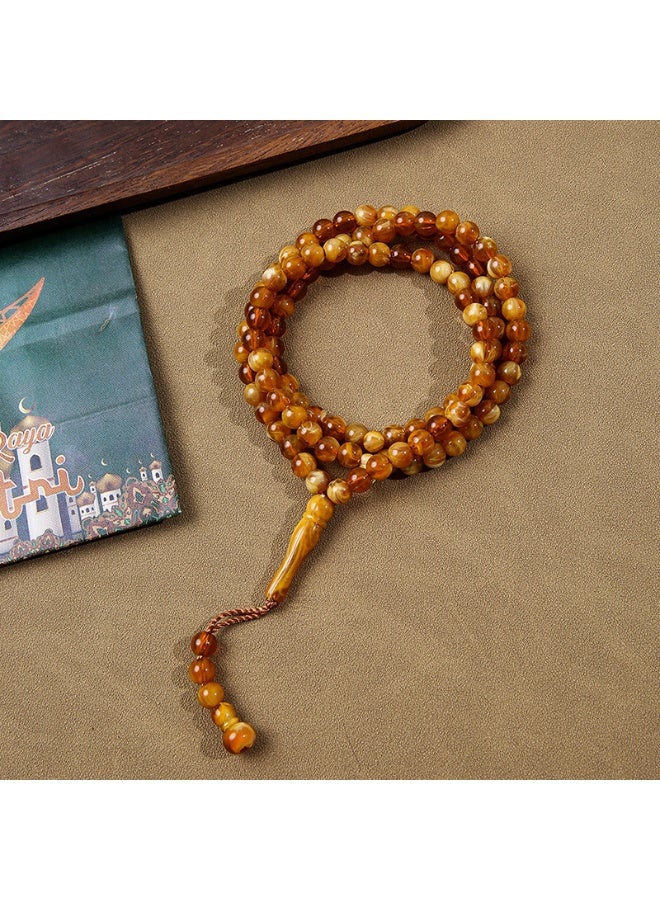 NIBEMINENT 99 Muslim Prayer Beads Beige/8mm
