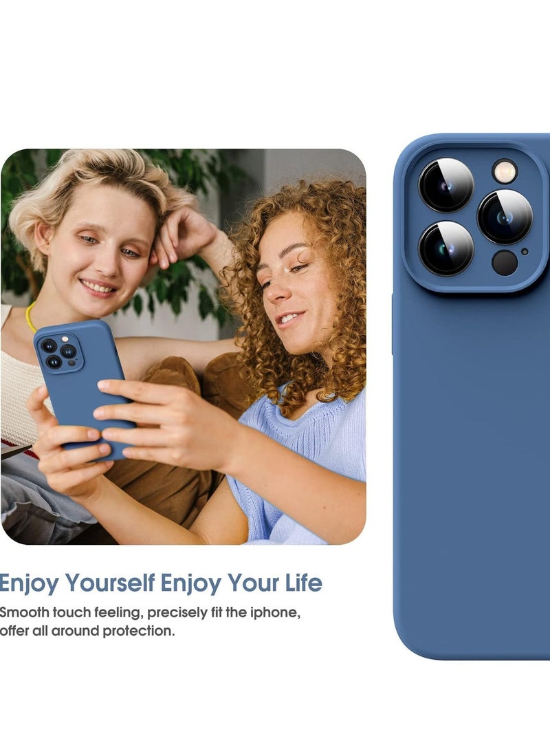 Raxoom Case for iPhone 14 Pro Max Cover Blue Slim Fit Soft Back TPU Cover Flexible Silicone Cover Matte for iPhone 14 Pro Max - Image 5