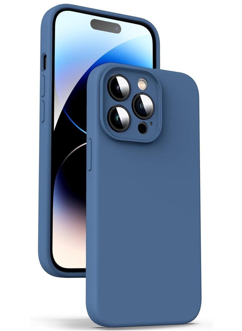 Raxoom Case for iPhone 14 Pro Max Cover Blue Slim Fit Soft Back TPU Cover Flexible Silicone Cover Matte for iPhone 14 Pro Max - Image 1