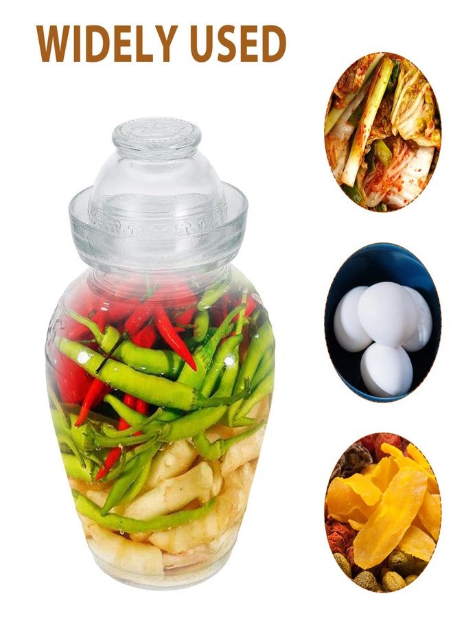 ياردوي مرطبان تخمير زجاجي سعة 2.5 لتر مع غطاء محكم الإغلاق، طقم تخمير للمخللات، والكيمتشي، والملفوف المخلل، والكومبوتشا، والتعليب، وتخمير النبيذ - Image 2