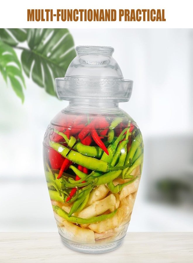 ياردوي مرطبان تخمير زجاجي سعة 2.5 لتر مع غطاء محكم الإغلاق، طقم تخمير للمخللات، والكيمتشي، والملفوف المخلل، والكومبوتشا، والتعليب، وتخمير النبيذ - Image 5