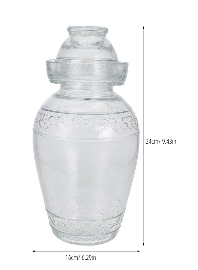 ياردوي مرطبان تخمير زجاجي سعة 2.5 لتر مع غطاء محكم الإغلاق، طقم تخمير للمخللات، والكيمتشي، والملفوف المخلل، والكومبوتشا، والتعليب، وتخمير النبيذ - Image 3