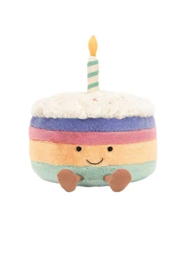 Birthday Cake Throw Pillow Cute Gift Girl Cute Decorative 26cm - Image 1