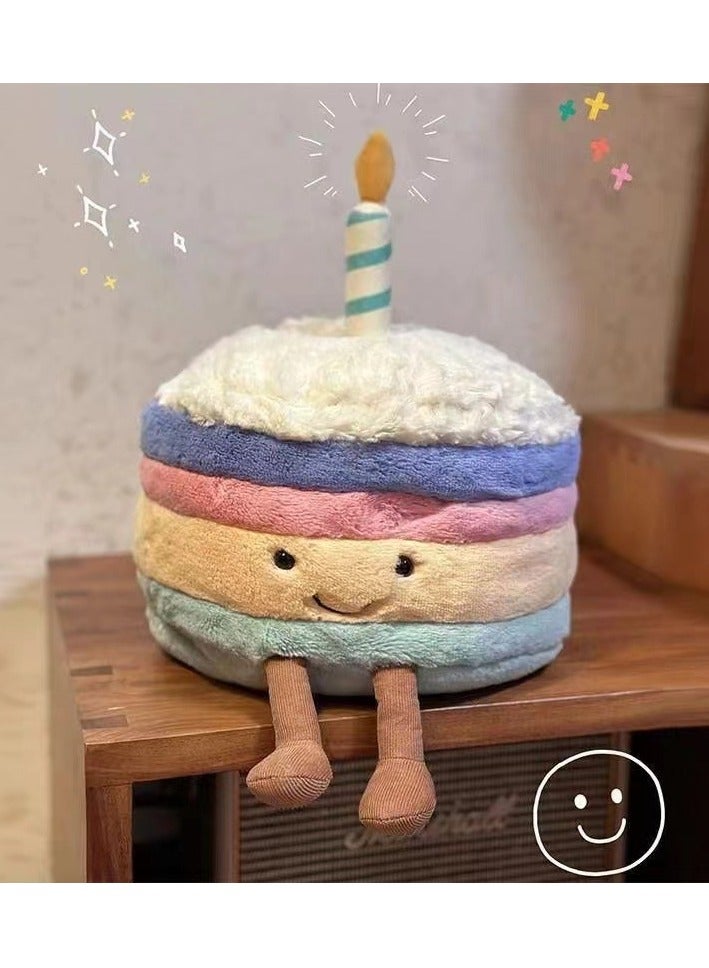 Birthday Cake Throw Pillow Cute Gift Girl Cute Decorative 26cm - Image 3