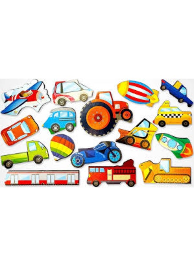 TOY GARDEN Wooden Jigsaw 15 Pieces Educational Puzzle Car Building Toys for Kids Ages 3+ Years  - Image 5