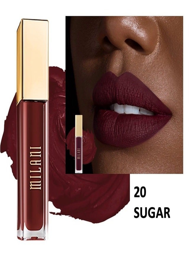 Milani Amore Matte Lip Crème, Shade 20 Sugar, 6g - Long-Lasting, Full Coverage Matte Liquid Lipstick - Image 3