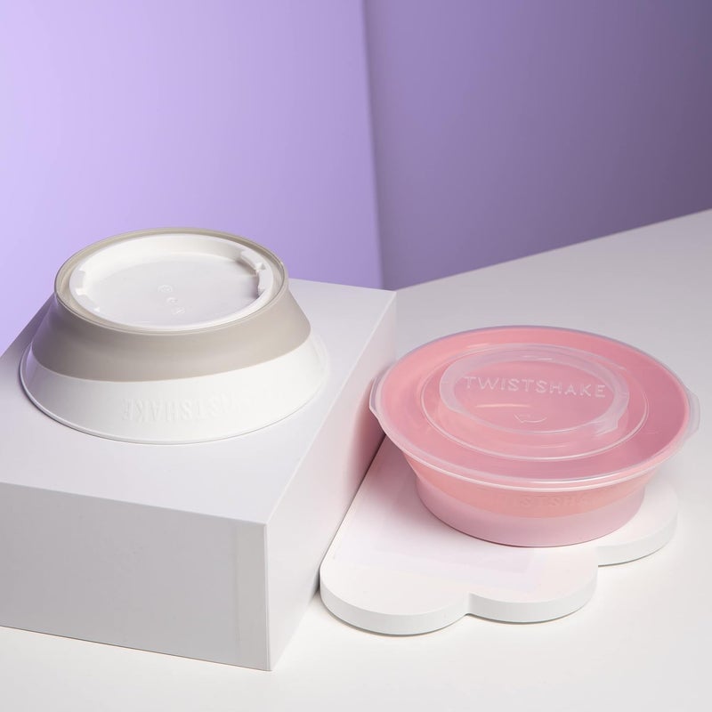 TWISTSHAKE Baby Bowl with Airtight Lid | BPA-Free | 6 Month+ Baby Feeding Plate | Food Training Plate for Kids | Food & Cereal | Learning Bowl for Kids | White - Image 5