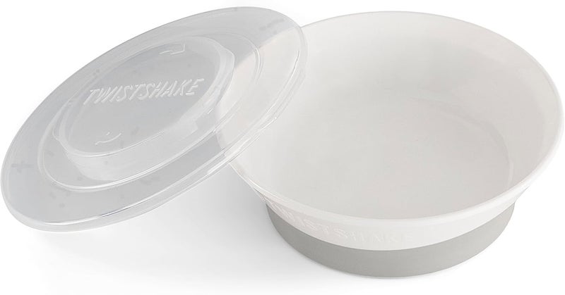 TWISTSHAKE Baby Bowl with Airtight Lid | BPA-Free | 6 Month+ Baby Feeding Plate | Food Training Plate for Kids | Food & Cereal | Learning Bowl for Kids | White - Image 1