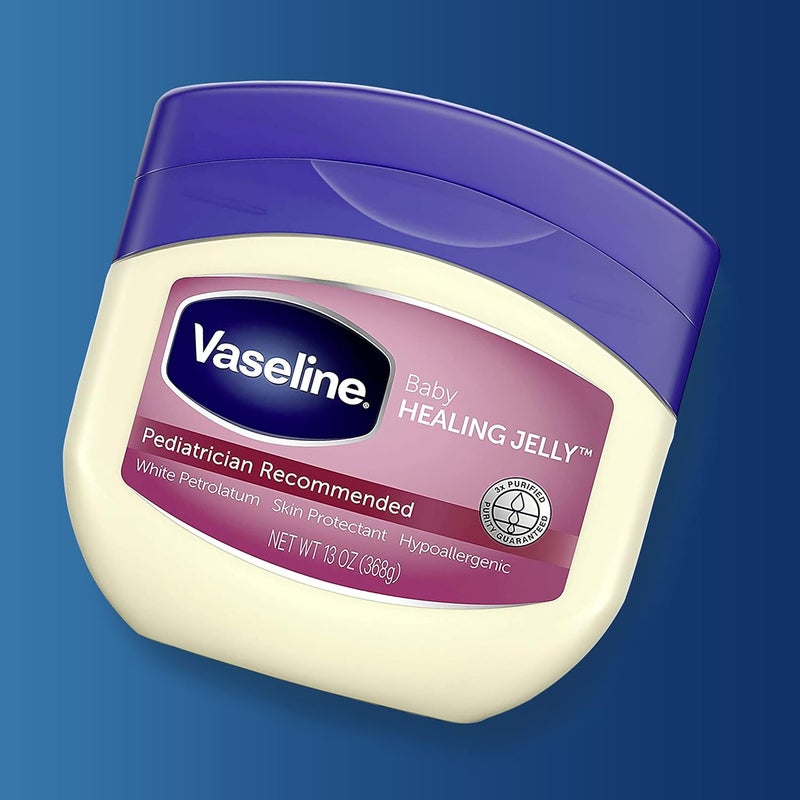 Vaseline فازلين هيلينغ جيلي بيبي 2 باك مرطب مضاد للحساسية للعناية بالبيبي، طفح الحفاض، البشرة الحساسة والجافة، برائحة بودرة الأطفال 13 أونصة لكل منهما - Image 2