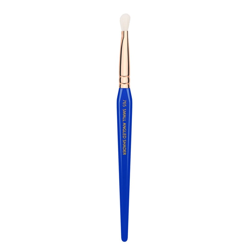 Bdellium Tools Professional Makeup Brush - Golden Triangle 765 Small Angled Shader - With All Vegan and Soft Synthetic Fibers, For Flawless, Professional Eye Shadow Application (Blue, 1pc)