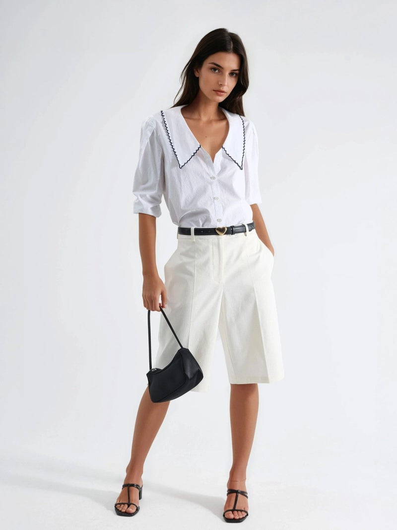 HICCUP Straight Fit Bermuda Shorts (w/out Belt) - Image 5